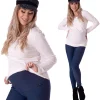 ocieplane-legginsy-ciazowe-granatowe-001-bensini Legíny Tehotenské Zateplené Granátové 240gr/m2