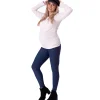 ocieplane-legginsy-ciazowe-granatowe-004-bensini Legíny Tehotenské Zateplené Granátové 240gr/m2